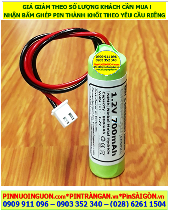 Pin đèn DUHAL 1.2v-AA700mAh, Pin đèn Exit thoát hiểm 1.2v 1500mAh, Pin đèn sự cố khẩn cấp 1.2v 1500mAh chính hãng